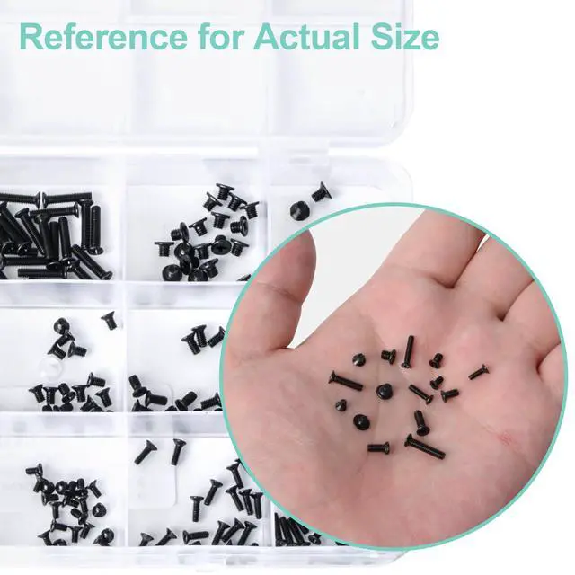 Alt view image 4 of 7 - 300Pcs Black Laptop Notebook Computer Replacement Screws Kit for Lenovo Toshiba Gateway Samsung HP IBM Dell Sony Acer Asus SSD Hard Disk SATA