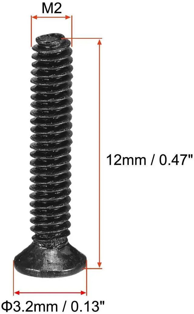 Alt view image 3 of 4 - M2 x 12mm Phillips Screw Fastener Black for Laptop PC TV Fan Switch 150pcs
