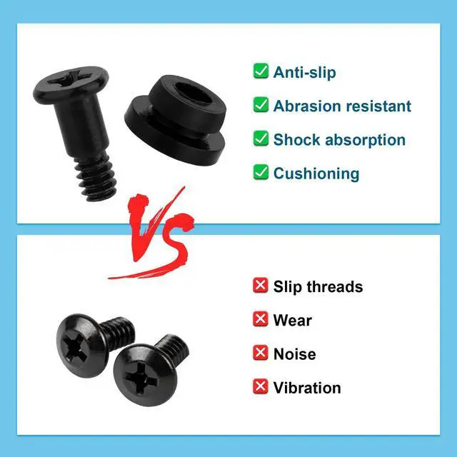 Alt view image 5 of 7 - Hard Disk Drive Mounting Screws Kit, 20pcs 6#-32 PC Hard Drive Screws & 20pcs Shock Absorption Rubber Washers for 3.5 Inch HDD SSD Computer Repair Parts and Accessories