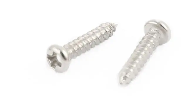 Alt view image 2 of 2 - 100pcs M2 X 10mm Stainless Steel Phillips Pan Round Head Self Tapping Screws