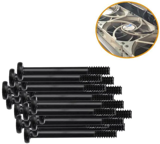 Alt view image 3 of 6 - Computer Cooling Fan Mount Screws Case Fan Long Short Screws Long Short Screws Kit#6-32x30mm20PCS /M5x10mm20PCS