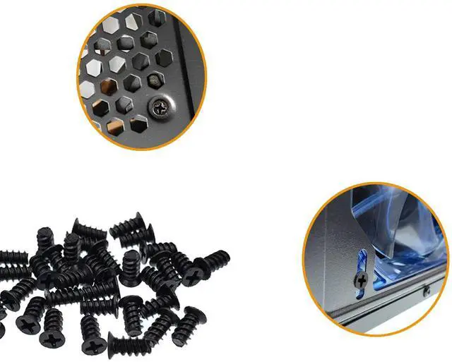 Alt view image 4 of 6 - Computer Cooling Fan Mount Screws Case Fan Long Short Screws Long Short Screws Kit#6-32x30mm20PCS /M5x10mm20PCS