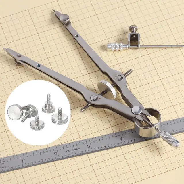 Alt view image 7 of 7 - 5pcs M2 x 8mm Vernier Caliper Screws, 304 Stainless Steel Flat Head Shoulder Thumb Screws Metric Diamond Knurled Head Bolts Grip Knobs Hand Tighten Thread Fasteners Position