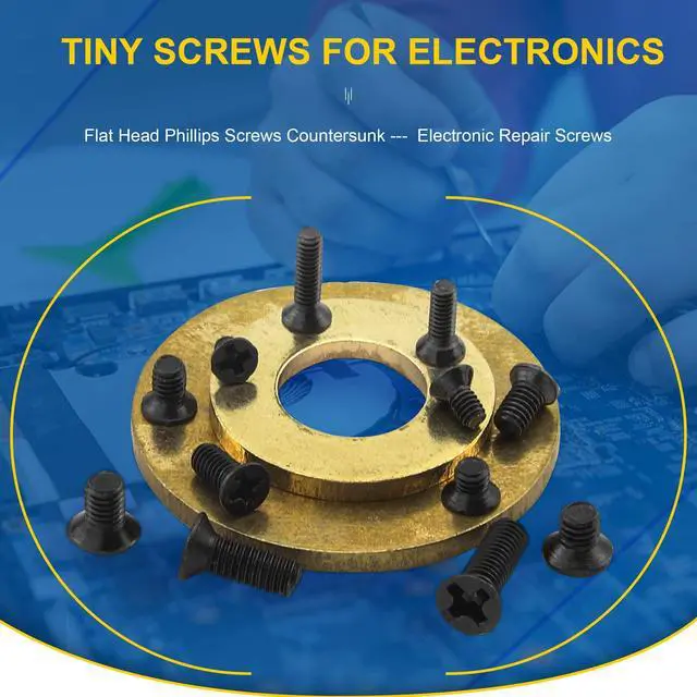 Alt view image 7 of 7 - Laptop Computer Screw Kit, M2 M2.5 M3 Countersunk Flat Head Phillips Mini Screws Set, Replacement Part Electronic Repair Accessories