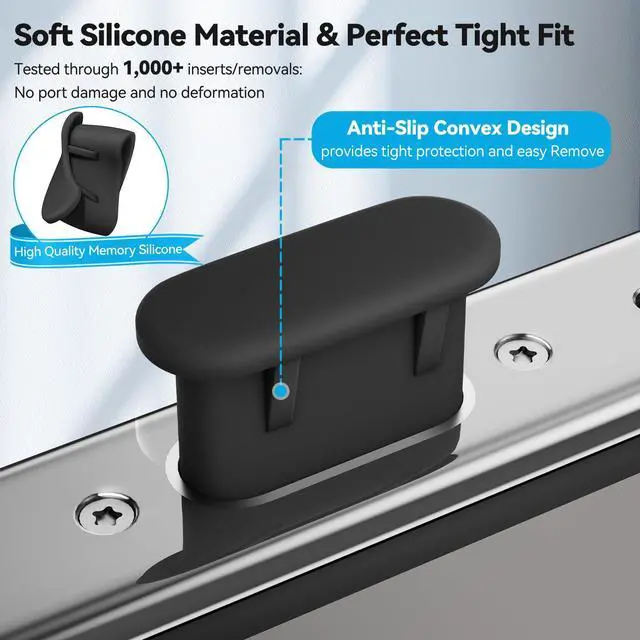 Alt view image 3 of 7 - Silicone USB C Dust Plug,4-in-1 27 Pack Type C Anti Dust Plug Cleaning Tool Set,USB C Plug Cover Charging Port Protector for iPhone 15/16/17, Kindle, Samsung, One Plus, All USB C-Port Devices