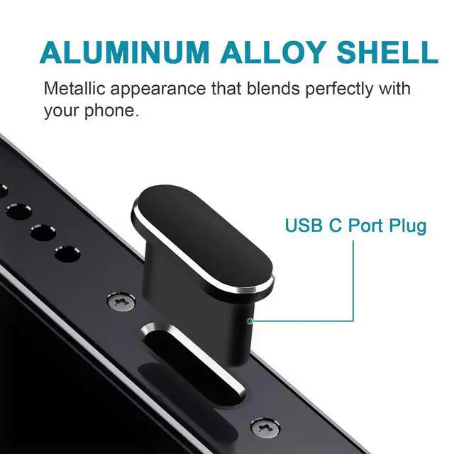Alt view image 2 of 6 - USB C Dust Plug, USB C Port Plug Cover Compatible with iPhone 17, Ari,17 Pro,17 Pro Max, iPhone 16/15 (Pro, Plus, Pro Max) Galaxy S24S8, iPad & Type-C Devices Charging Port Protector Dust Cover