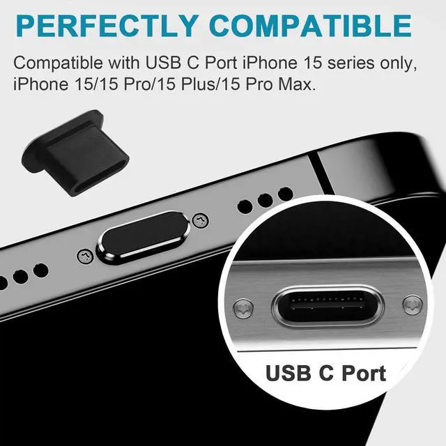Alt view image 5 of 6 - USB C Dust Plug, USB C Port Plug Cover Compatible with iPhone 17, Ari,17 Pro,17 Pro Max, iPhone 16/15 (Pro, Plus, Pro Max) Galaxy S24S8, iPad & Type-C Devices Charging Port Protector Dust Cover