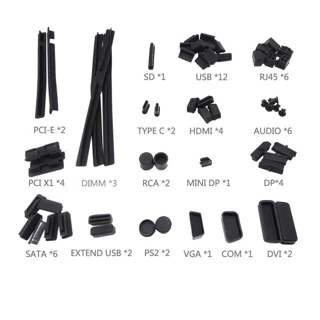 Alt view image 6 of 7 - 61Pcs Silicone Dust Plug Kit for Computer USB HDMI RJ45 SATA