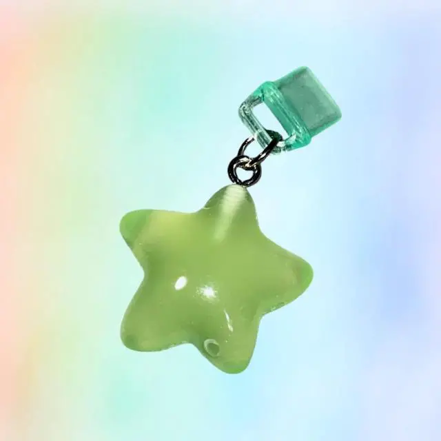 Alt view image 3 of 7 - Kindle Dust Plug Charm,7 Pack Cute Bookish Cat Bear Star Glow in the Dark Charms Compatible with Kindle Paperwhite 2021 Released,Type C/USB C Dust Plug Port Cover Accessories for IPhone Gift (Star)