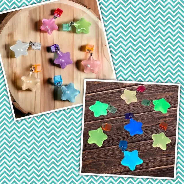 Alt view image 2 of 7 - Kindle Dust Plug Charm,7 Pack Cute Bookish Cat Bear Star Glow in the Dark Charms Compatible with Kindle Paperwhite 2021 Released,Type C/USB C Dust Plug Port Cover Accessories for IPhone Gift (Star)