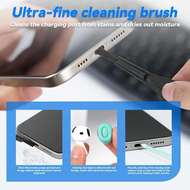 Alt view image 7 of 7 - USB C Dust Plug & Speaker Dust Mesh, Joremx 4 Pack Type C Charging Port Covers for iPhone 17/17 Pro/16/16 Plus/16 Pro/16 Pro Max/15/15 Pro Max, Anti-Dust Phone Accessories (Black)