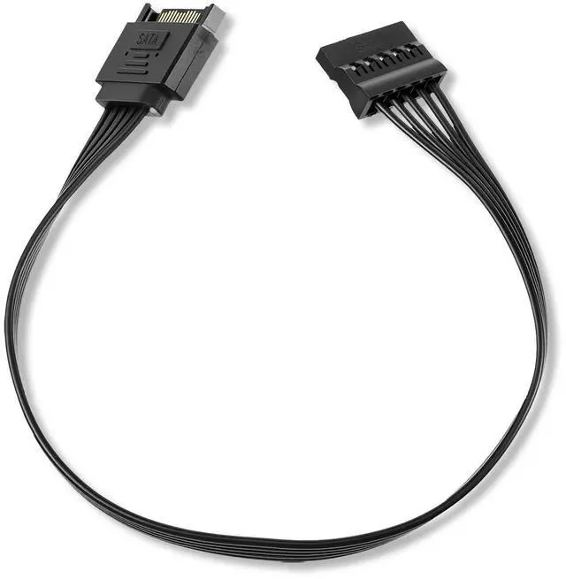 Alt view image 4 of 7 - 15 Pin SATA Power Extension Cable, SATA Male to Female Power Splitter 12.6 Inch SATA-Power Adapter Extension Cable for Home Office, Black