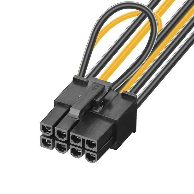 Alt view image 3 of 7 - 8 Pin to SATA Power Cable, (2 Pack) 2X SATA to 8 Pin PCI Express (PCIe) Graphic Video Card Power Cable Adapter, 8 inch