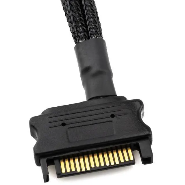 Alt view image 2 of 5 - 2pcs 12V PC Case Fan Power Adapter Cable, SATA to 2 Way 3 Pin / 4 Pin PMW, 3-Pin or 4-Pin (PWM Connector) to 15 Pin SATA Computer Cooler Cooling Fan Power Cable