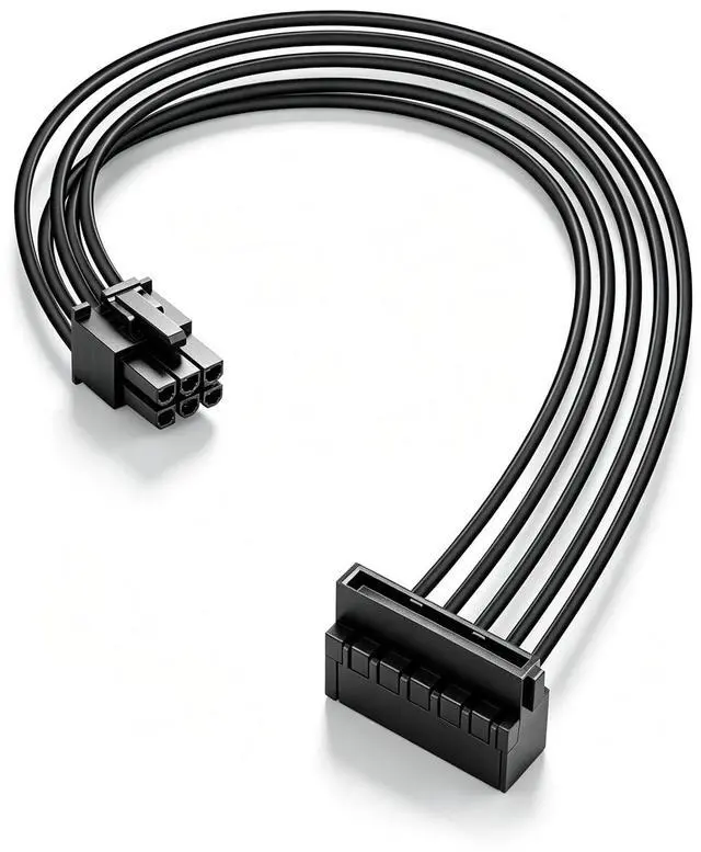 Main image of 18AWG MINI 6 Pin to SATA Power Cable,Mini 6 Pin to 15 Pin SATA Hard Drive Power Cable for SSD HDD DVD/CD ROM Drive(40CM)