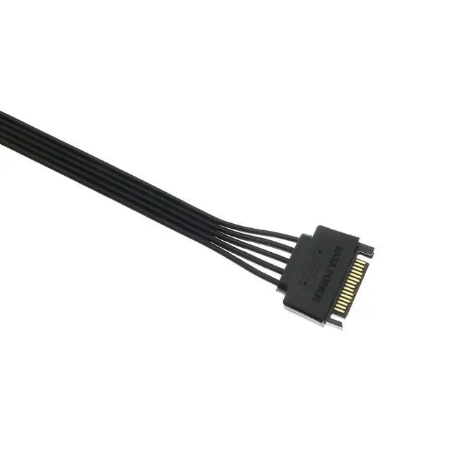 Alt view image 3 of 7 - SATA Power Extension Cable 2PCS 11.8Inch Black 15Pin SATA Male to Female Extender Cable Adapter for HDD, SSD, Optical Drives, DVD Burners, PCI Cards and Hard Drive Disk