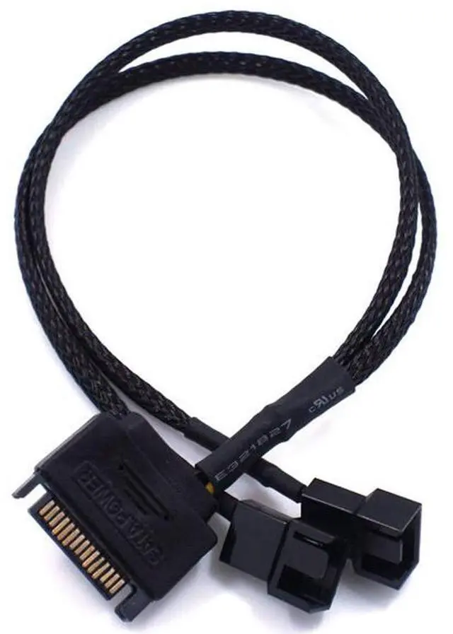 Main image of 2 Pack SATA to 2 x 2-Pin PC Case Fan Power Adapter Cable Support 3 Pin / 4 Pin, Dual 2Pin to 15 Pin SATA Computer Cooler Cooling Fan Splitter Y Power Cable Works with 3-Pin or 4-Pin
