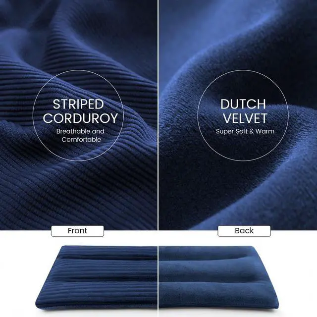 Alt view image 3 of 6 - Heating Pad 6 x 12 Small Heating Pad Microwave, Microwave Bean Bag Heating Pad for Neck and Shoulders, Moist Heat Pack Pillow Warm Compress for Knee, Muscles, Joints, Wrist (Dark Blue)