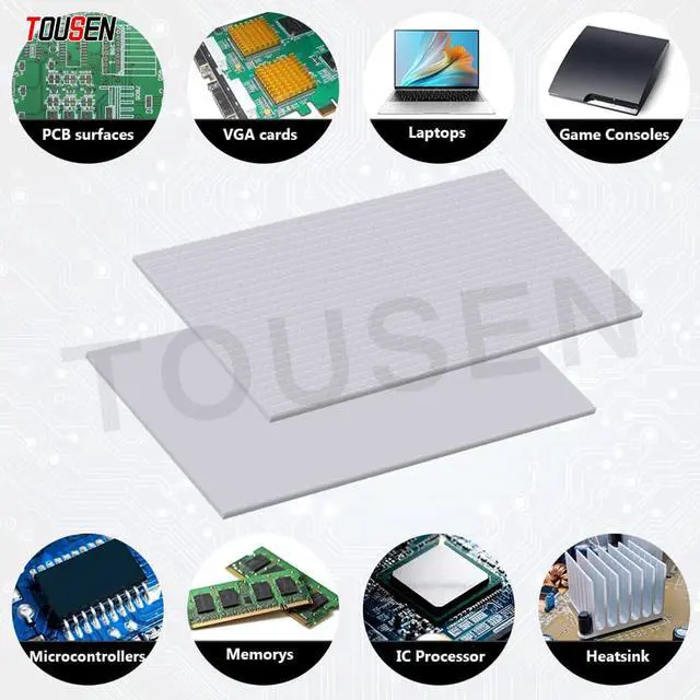 Alt view image 5 of 6 - TSP-168 Thermal Pad (85x45mm x 0.5mm) - High Conductivity, Non-Conductive Gray Heat Dissipation Pad for PCBs, GPUs, Laptops & Electronics