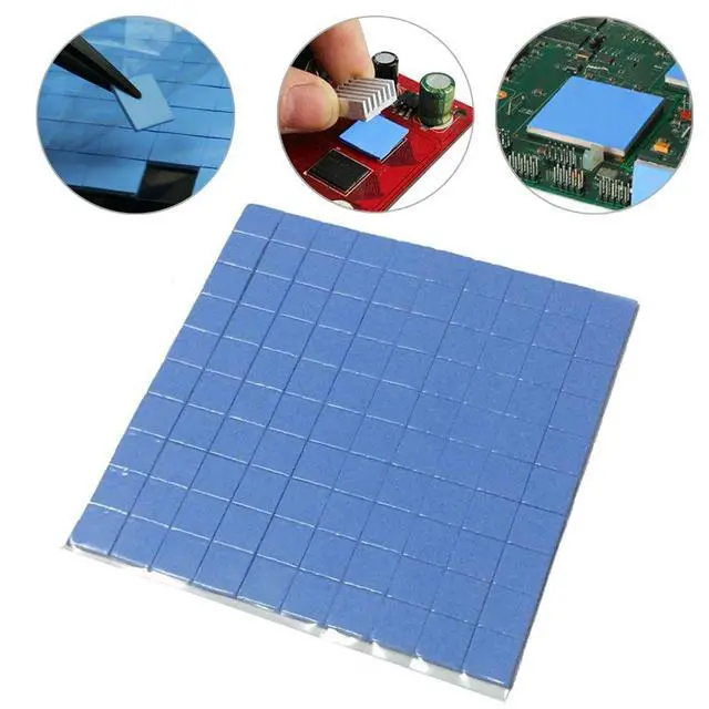 Alt view image 5 of 7 - 100 Pcs Thermal Conductive Silicone Pads, Soft Cooling Thermal Pad Silicone Thermal Pads for Laptop, Heatsink, GPU, CPU, LED (Size:10mmx10mmx1mm)