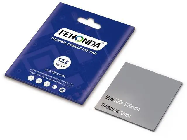 Main image of Thermal Pad 12.8W/mK 100 x 100 x 1 mm Soft Silicone Thermal Pad Cover with Dual Self-Adhesive Films,Heat Resistance,Non Conductive Thermal Pads for GPU/CPU/PS4/PS5/PC Laptop Heatsink/SSD/Nvme