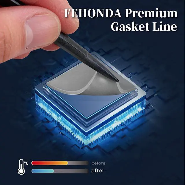 Alt view image 2 of 7 - Thermal Pad 12.8W/mK 100 x 100 x 1 mm Soft Silicone Thermal Pad Cover with Dual Self-Adhesive Films,Heat Resistance,Non Conductive Thermal Pads for GPU/CPU/PS4/PS5/PC Laptop Heatsink/SSD/Nvme