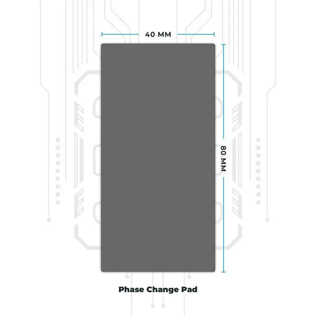 Alt view image 4 of 4 - ThermoShift Phase Change Pads 40x80mm, 0.2mm Thickness Thermal PTM Pad for Laptops, CPUs, GPUs