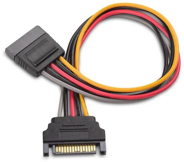 Main image of 3-Pack 15-Pin SATA Power Extension Cable, 8 Inch SATA Male to Female Extension for HDD, SSD, Optical Drive, SATA Power Extender for PC PSU