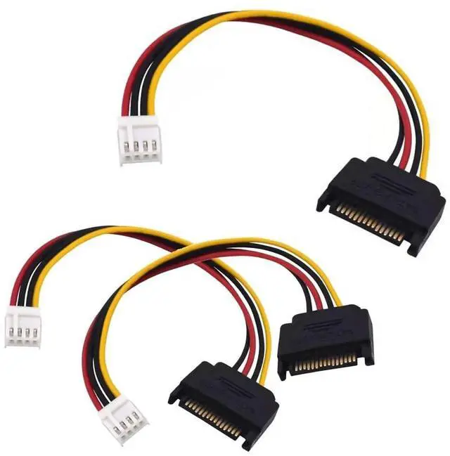 Main image of 3 Pack Floppy Drive to Sata Adapter 15 PIN SATA Male to 4 PIN FDD Female Power Supply Cable Converter 15pin to 4pin Connector for Mini PC DIY Hard Disk Bay Computer Dock Sound Card Miner Mining