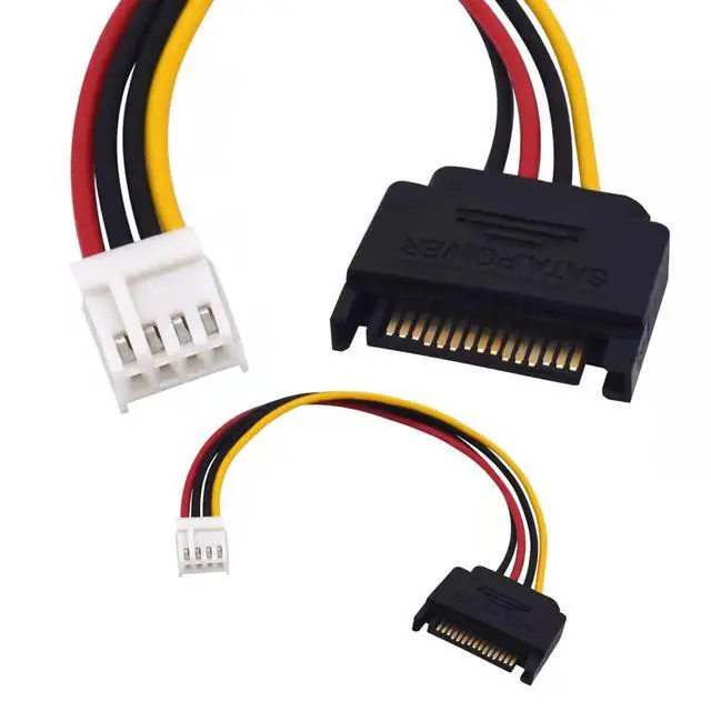 Alt view image 3 of 5 - 3 Pack Floppy Drive to Sata Adapter 15 PIN SATA Male to 4 PIN FDD Female Power Supply Cable Converter 15pin to 4pin Connector for Mini PC DIY Hard Disk Bay Computer Dock Sound Card Miner Mining