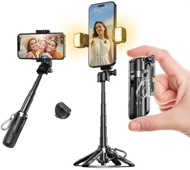 Main image of Selfie Stick Tripod with Fill Light & Bluetooth Remote