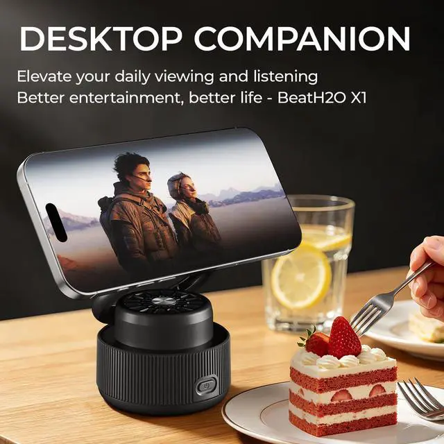 Alt view image 3 of 7 - X1 Portable Cell Phone Stand with Bluetooth Speaker, Gifts for Women Men