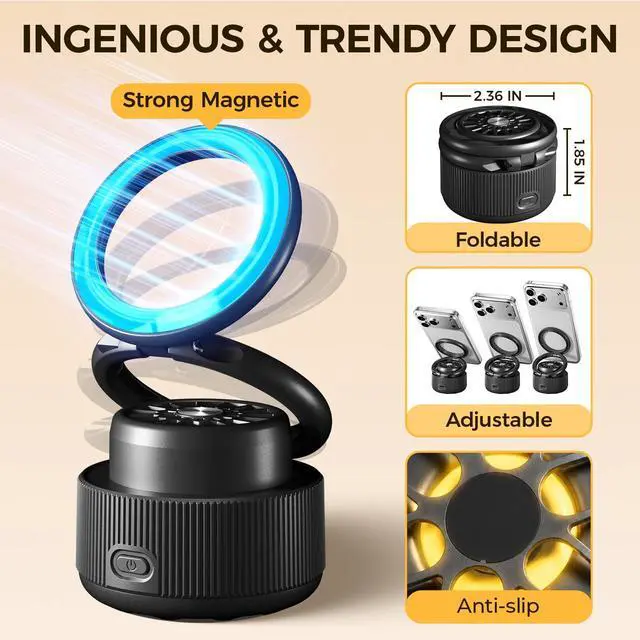 Alt view image 6 of 7 - X1 Portable Cell Phone Stand with Bluetooth Speaker, Gifts for Women Men