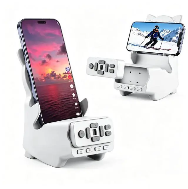 Main image of Wireless Bluetooth Speaker, 3 in 1 Desk Speaker with Phone Stand and Video Remote, HD Surround Sound for Home and Outdoors, Compatible with iPhone Android, Gifts for Men Women