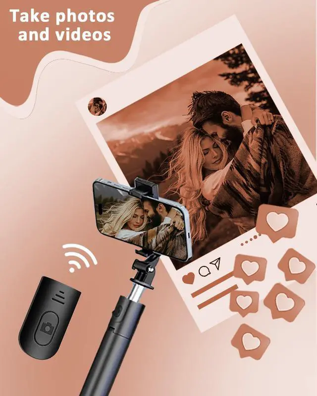 Alt view image 5 of 7 - 67" Phone Tripod Selfie Stick for iPhone and Android Phone, Cell Phone Tripod Stand with Wireless Remote Control
