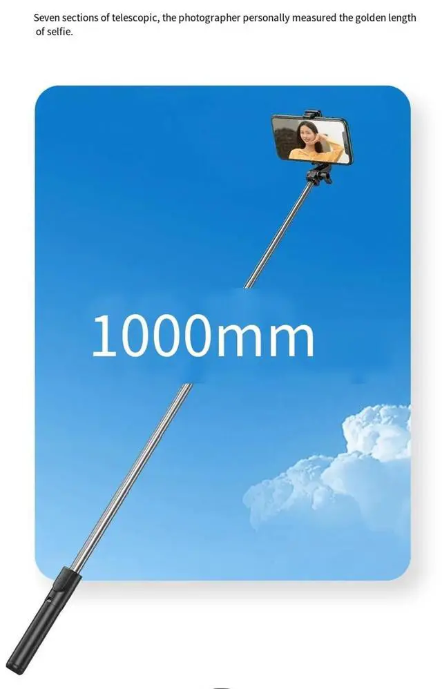 Alt view image 5 of 7 - Selfie Stick Tripod, 3 in 1 Extendable & Portable iPhone Tripod Selfie Stick with Wireless Remote Compatible with iPhone 16 15 14 13 12 11 pro Xs Max 8 7, Galaxy Note10/S20/S10