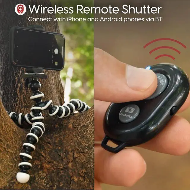 Alt view image 4 of 6 - 10" Octopus Flexible Tripod for iPhone Android and Camera with Screw Quick Release Plate, Universal Phone Tripod, Mount Wireless Camera Remote Shutter Live Streaming Content Creator Essentials