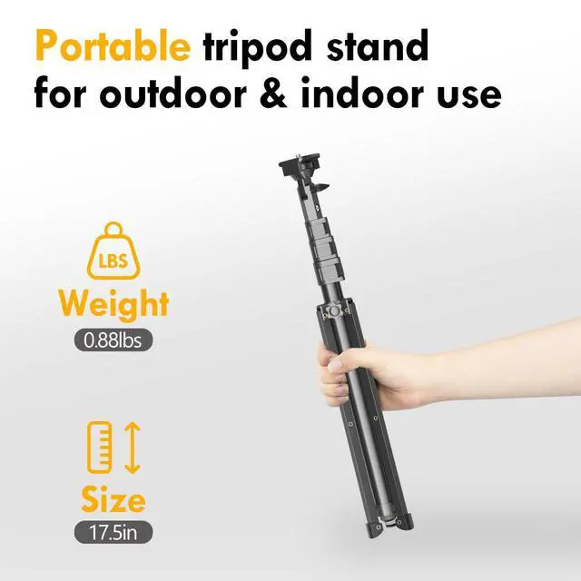 Alt view image 6 of 7 - 52 Cell Phone Tripod Stand for iPhone, Adjustable Floor Cellphone Tri Pod Holder with Remote, Portable Smartphone Compact Travel Selfie Stick for Video Recording Camera Ring Light Filming