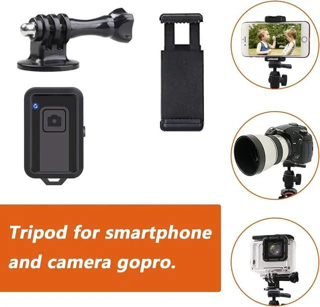 Alt view image 2 of 6 - Phone Tripod, Linkcool Octopus Tripod with Wireless Remote Phone Holder Mount Use as iPhone Tripod, Cell Phone Tripod, Camera Tripod, Travel Tripod,Tabletop Tripod for iPhone Gopro