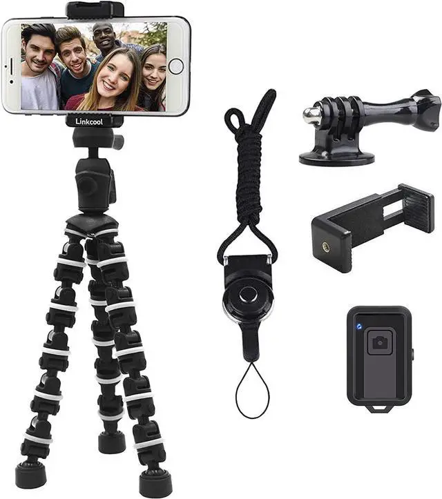Main image of Phone Tripod, Linkcool Octopus Tripod with Wireless Remote Phone Holder Mount Use as iPhone Tripod, Cell Phone Tripod, Camera Tripod, Travel Tripod,Tabletop Tripod for iPhone Gopro