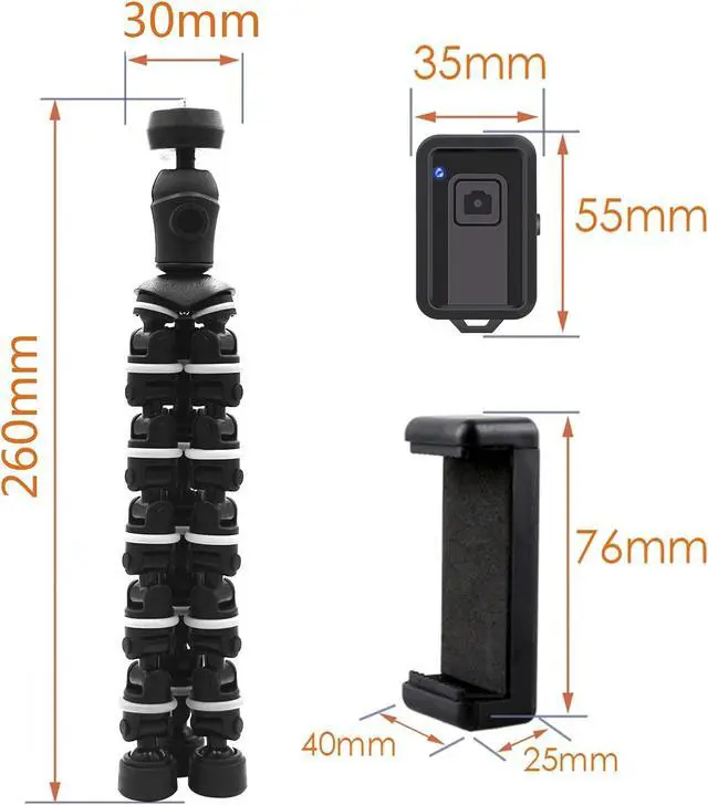 Alt view image 4 of 6 - Phone Tripod, Linkcool Octopus Tripod with Wireless Remote Phone Holder Mount Use as iPhone Tripod, Cell Phone Tripod, Camera Tripod, Travel Tripod,Tabletop Tripod for iPhone Gopro
