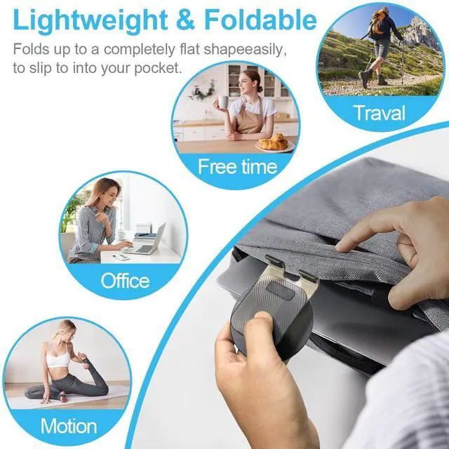 Alt view image 6 of 6 - Foldable Cell Phone Stand for Desk, Fully Adjustable Phone Holder for Desk Compatible with iPhone 16 15 14 13 12, Nintendo Switch, All Phones, (Black)