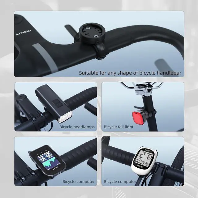 Alt view image 4 of 6 - Universal Out Front Bike Mount for Garmin Edge - Tool-Free Adjustable GPS Holder Fits Round/Flat Handlebars, MTB, Road & Folding Bikes | Compatible with iGPSPORT/XOSS/CooSpo/Magene (S12)