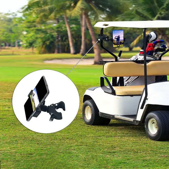 Alt view image 2 of 7 - Phone Holder with ClampCell Phone Holder Mount Clip for Golf Cart,Wheelchair Walker,Universal Phone Mount Holder.