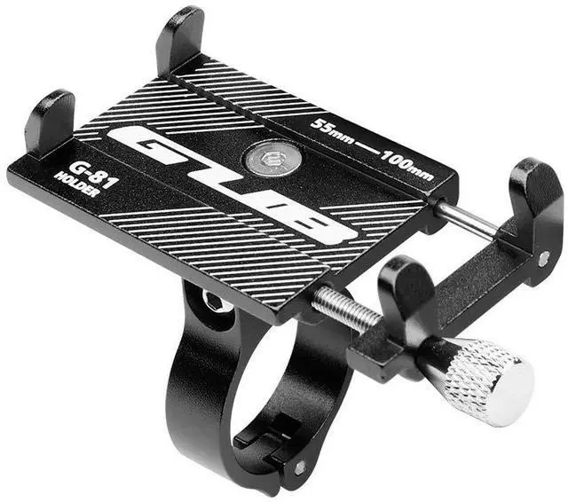Main image of G-81 Bicycle Phone Mount Stand 3.5-6.2inch Phone Metal Bike Mobile Phone Handlebar Holder Mount (Black)