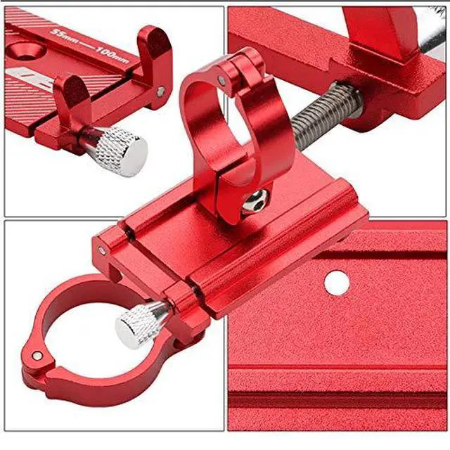 Alt view image 5 of 7 - G-81 Bicycle Phone Mount Stand 3.5-6.2inch Phone Metal Bike Mobile Phone Handlebar Holder Mount (Black)