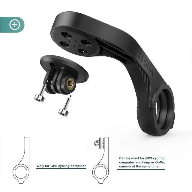 Alt view image 2 of 7 - Out Front Mount Compatible with Garmin Edge GPS Bike Computer, XOSS G/G+, iGPSPORT - Cycling Handlebar 25.4mm 31.8m