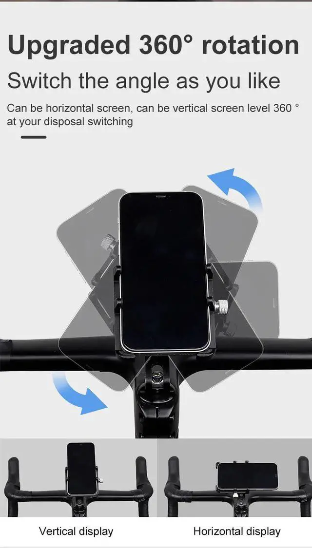 Alt view image 3 of 7 - G-95 Bicycle Stem Cellphone Mount Aluminum Alloy Handlebar Mobilephone Support Adjustable Bottom Bracket with Bottom Holder