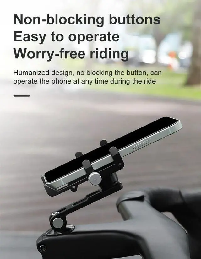 Alt view image 6 of 7 - G-95 Bicycle Stem Cellphone Mount Aluminum Alloy Handlebar Mobilephone Support Adjustable Bottom Bracket with Bottom Holder