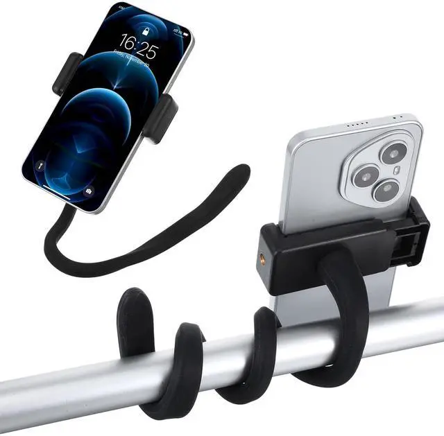 Main image of Stroller Phone Holder for Parent Portable Stroller Phone Holder Mount Universal 17inch Length Flexible Gooseneck Phones Stand with Non-skidding Arm Grip Angle Adjustable for Wheelchair Treadmill